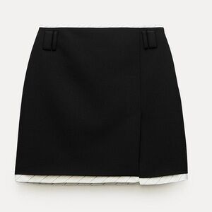 Zara Black and White Mini Skirt